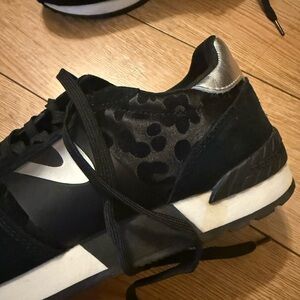Tretorn Black and Silver Athletic Shoes